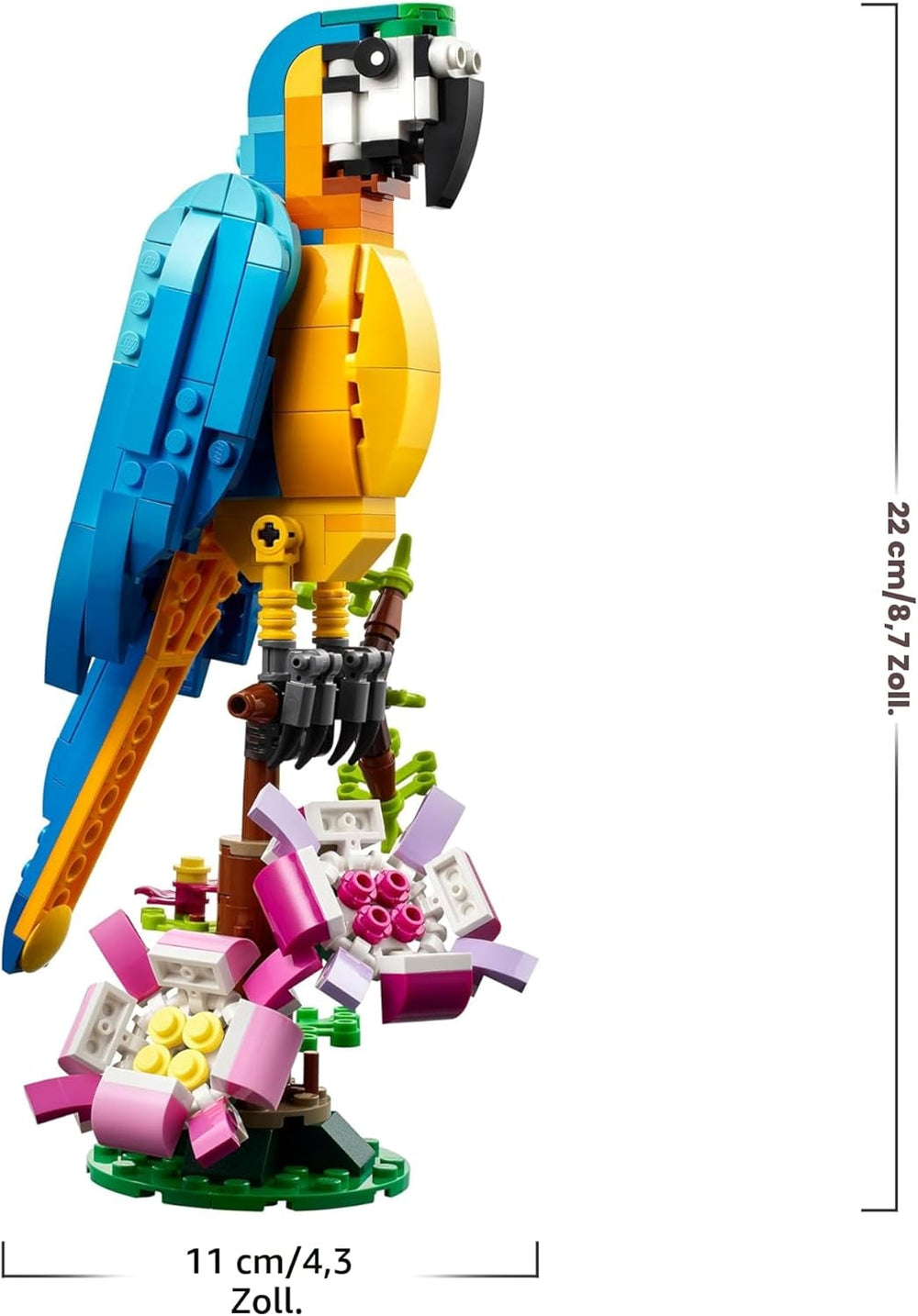 LEGO Creator 3in1 Exotischer Papagei - Konstruktionsspielzeug mit DREI Tierfiguren - Spielzeug mit Papagei, Fisch und Frosch Minifiguren - Kreatives Geschenk für Mädchen und Jungen ab 7 Jahren 31136
