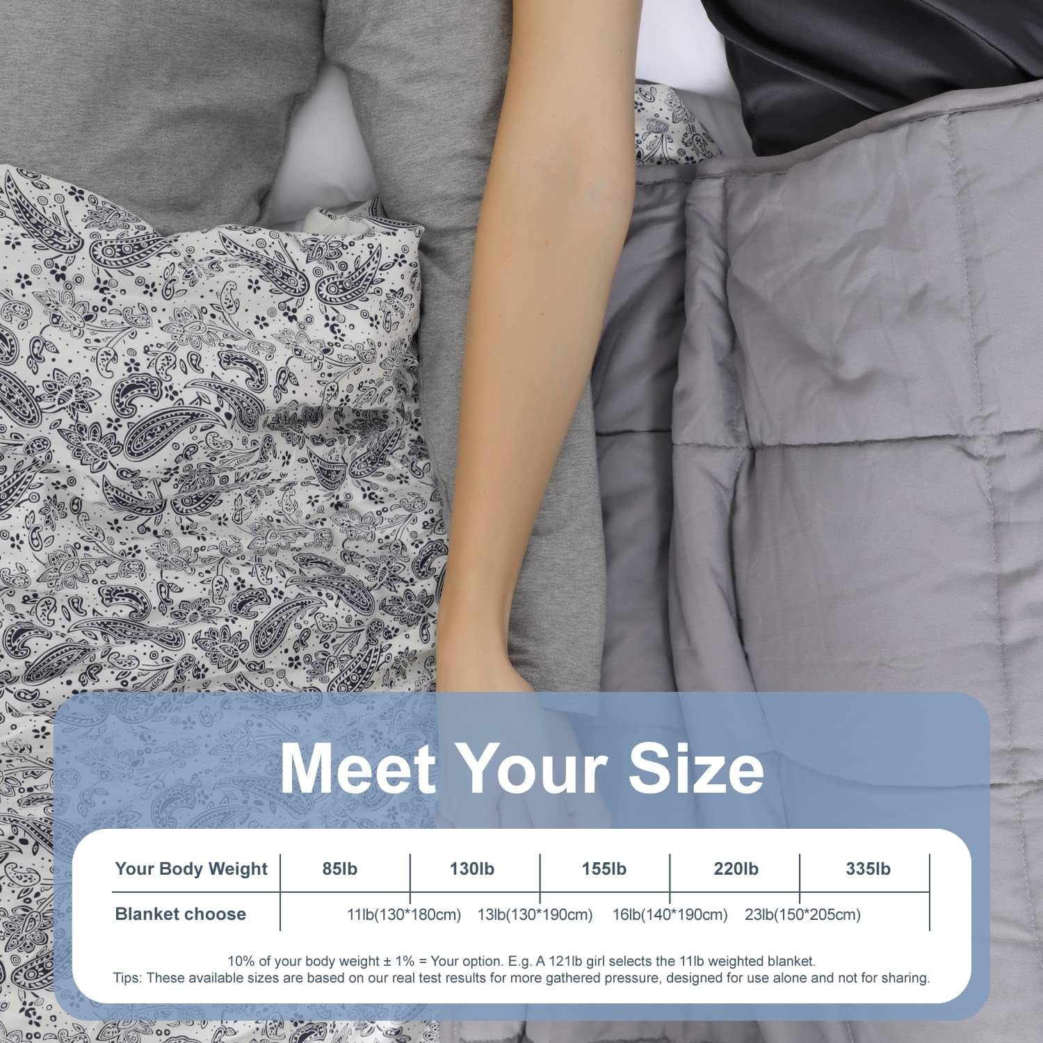 Winthome Couverture lestée avec housse de couette 150 x 205 cm 10,4 kg, couverture lestée confortable, couverture thérapeutique anti-stress, couverture lourde pour un sommeil profond et une meilleure récupération, couverture lourde pour lits et couvertures adultes (gris) Besuche den Winthome-Store