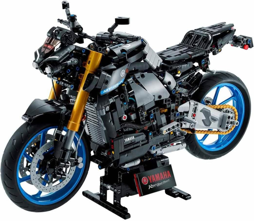 LEGO 42159 Technic Yamaha MT-10 SP Kit de modèle de moto pour adultes, modèle de véhicule authentique à moteur 4 cylindres, direction fonctionnelle et application AR, cadeau pour hommes et femmes Kits de construction Besuche den LEGO-Store