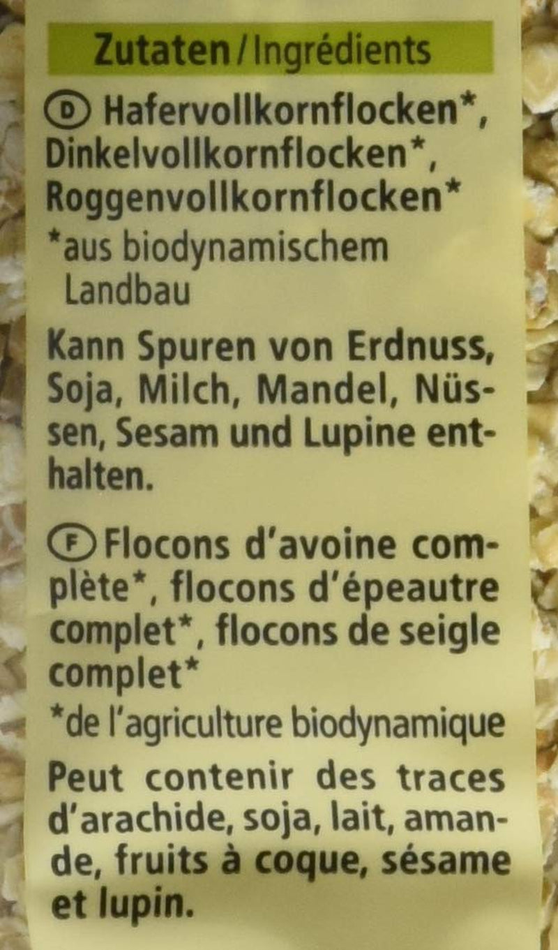 Flocken Bio aux 3 Corn, 500 G Céréales Naty Shop