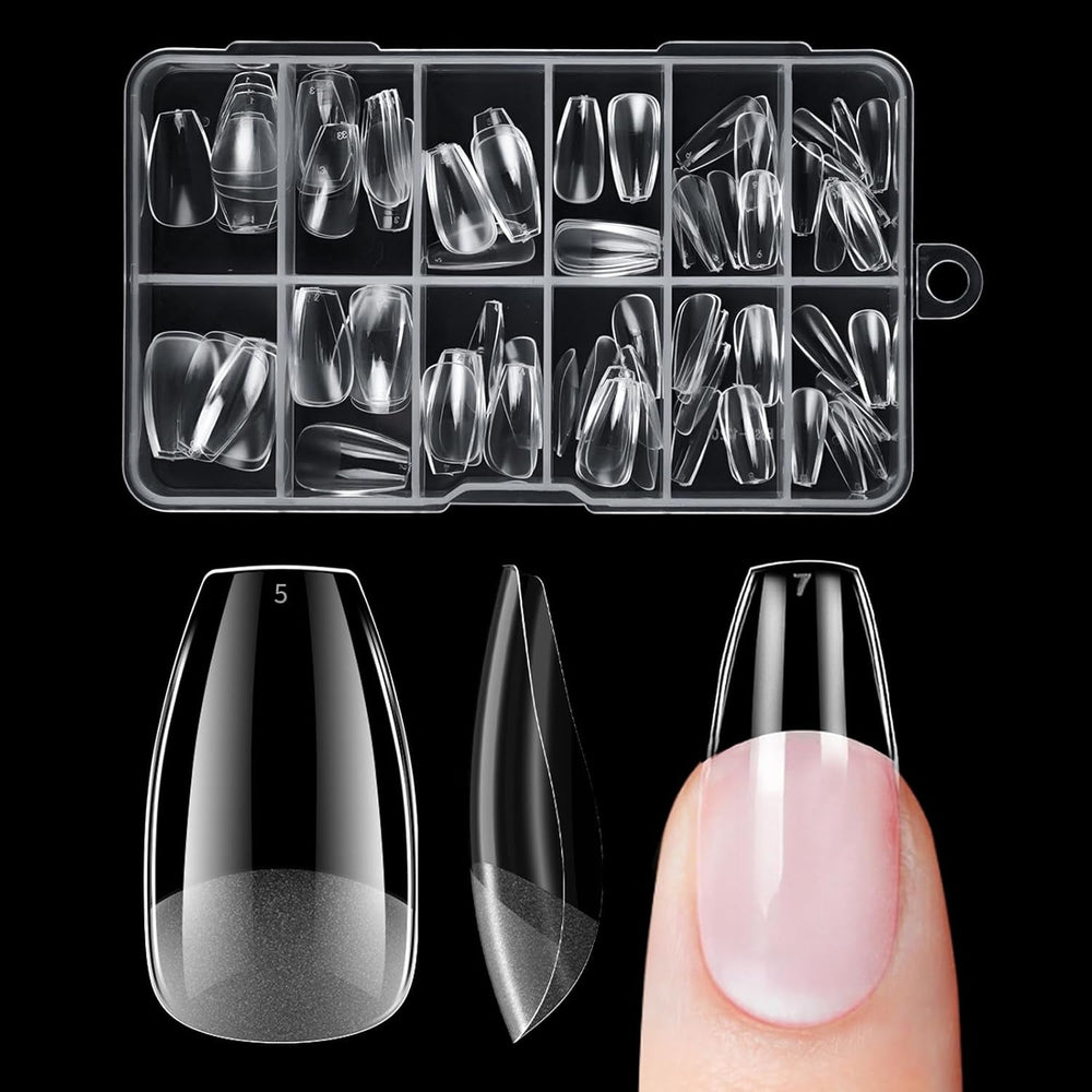 Faux ongles courts ballerine, 120 pièces, colle sur 12 tailles, ongles artificiels courts, Gel souple, couverture complète, pointes pour ongles courts en Gel S