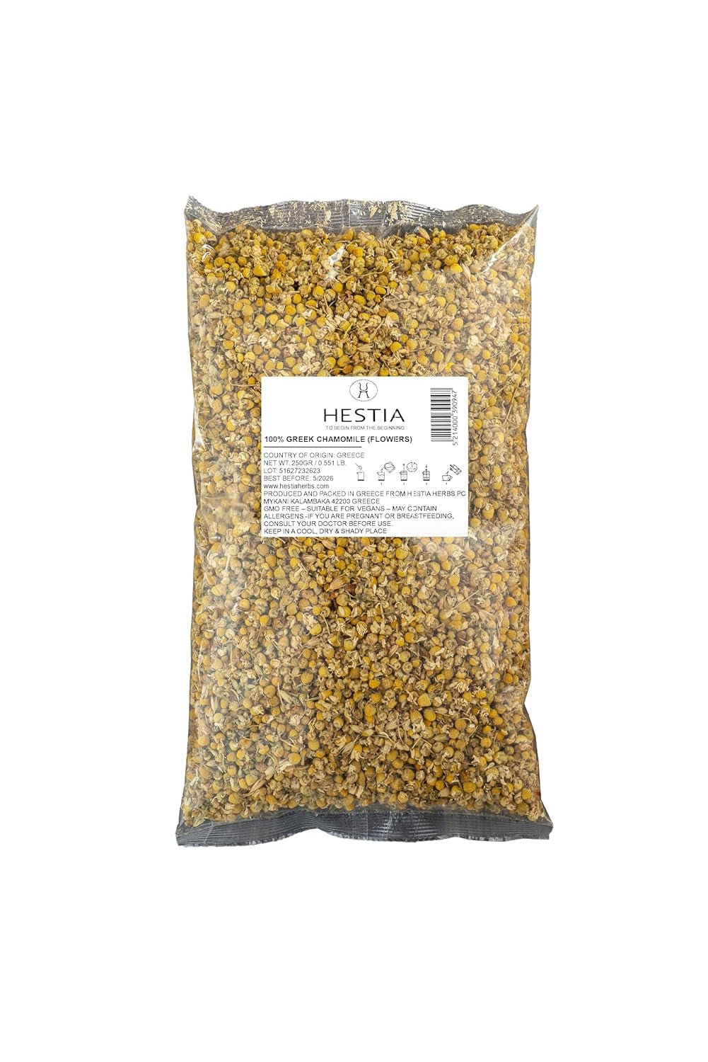 Hestia Herbs Griechischer getrechtenter Origan 500 g, sans allergènes – végétalien – sans GVO