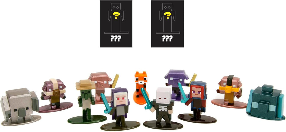 Jada Toys - Minecraft Blind Pack Nanofigs, Wave 2, Figurine de collection Minecraft Legends Nano Metal, Différents modèles, 4 cm, 3 ans et plus, Figurines noires Naty Shop