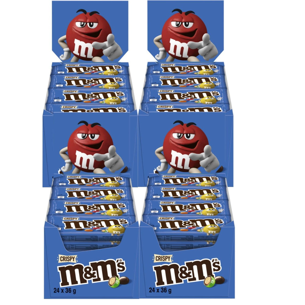 M&M's Peanut Chocolate Bulk Pack 24 x 45 g Lentilles au chocolat aromatisées aux cacahuètes Cadeau au chocolat (1080 g) Idéal comme friandise sur le thème du football