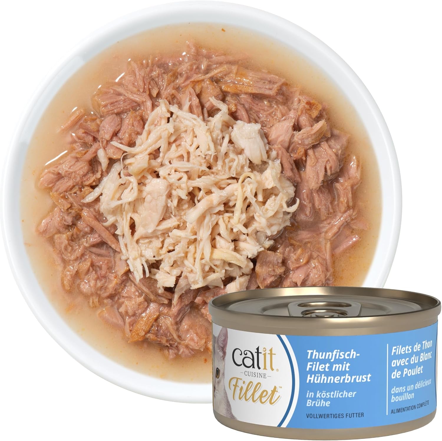 Catit Cuisine - Filet de thon avec poitrine de poulet en Köstlicher Brühe, 75g