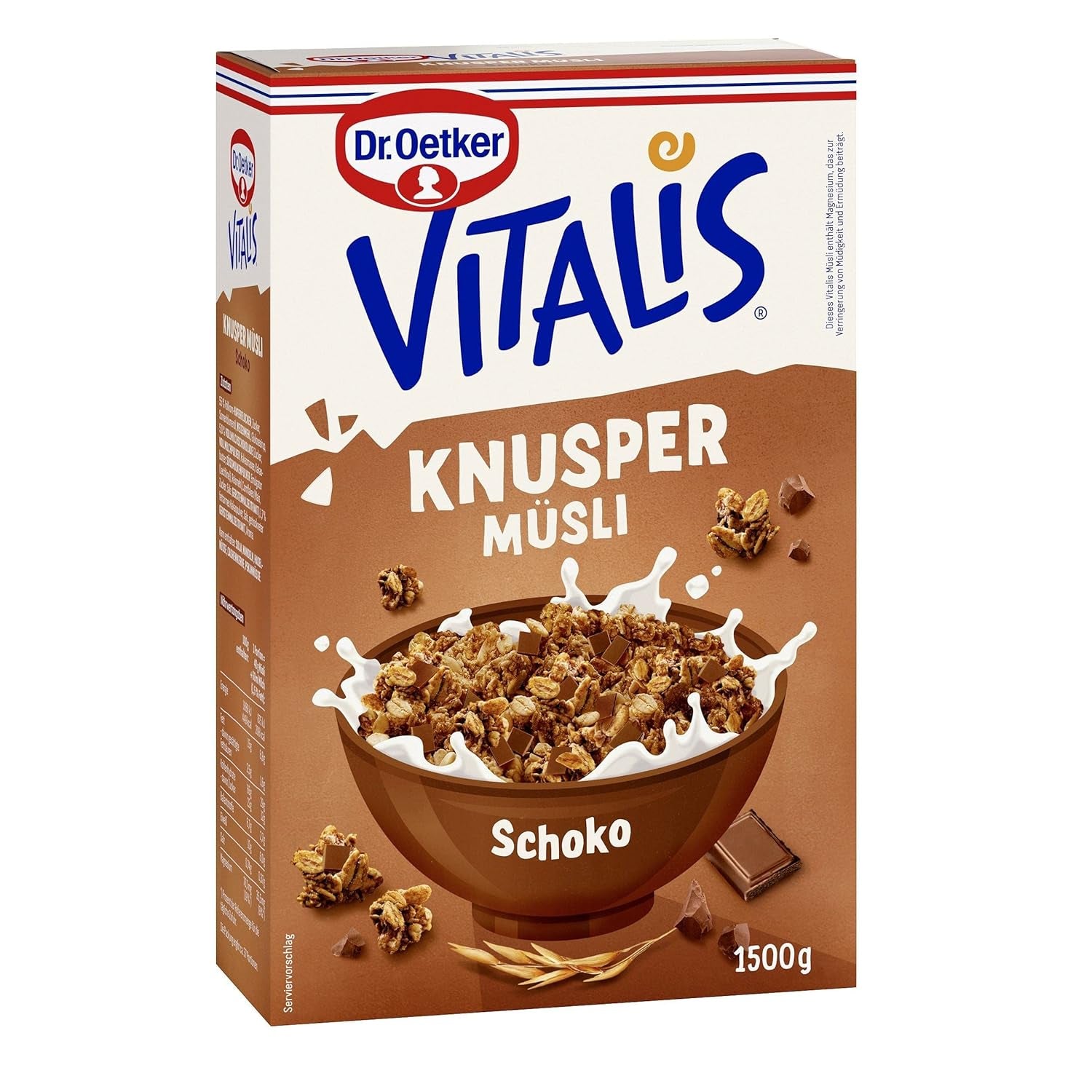 Dr. Oetker Vitalis Crunchy Flakes : Muesli croquant avec corn flakes et morceaux d'amandes, paquet de 5 (5 x 600g)