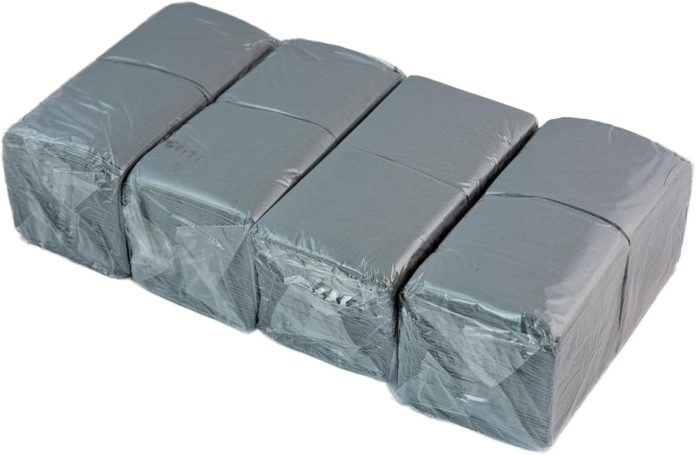 - 600 pièces Serviettes de Table, Bordeaux, papier jetable, Microstitch, 10 X 10 Cm (pliées) et 20 X 20 Cm (dépliées) - Idéales pour les événements traiteur, les bars et les fêtes