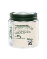 Fuchs Gewürze - Fleur de Sel | Sel de garniture noble pour asperges, fruits de mer et poissons | Meersalz de qualité supérieure 100 g im wiederverschließbaren Gewürzglas