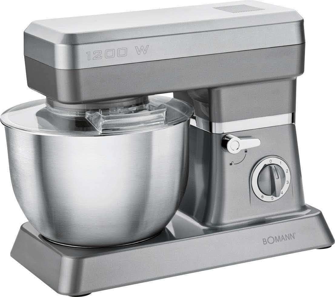 Bomann KM 398 CB Machine de cuisine, 8 Geschwindigkeitsstufen (0/1/2/3/4/5/6 + Puls), 6,3 litres Edelstahlschüssel Für Max. 3–3,5 kg Teigzubereitung, 1200 Watt, Rot Mère et Enfant Naty Shop Sonstige