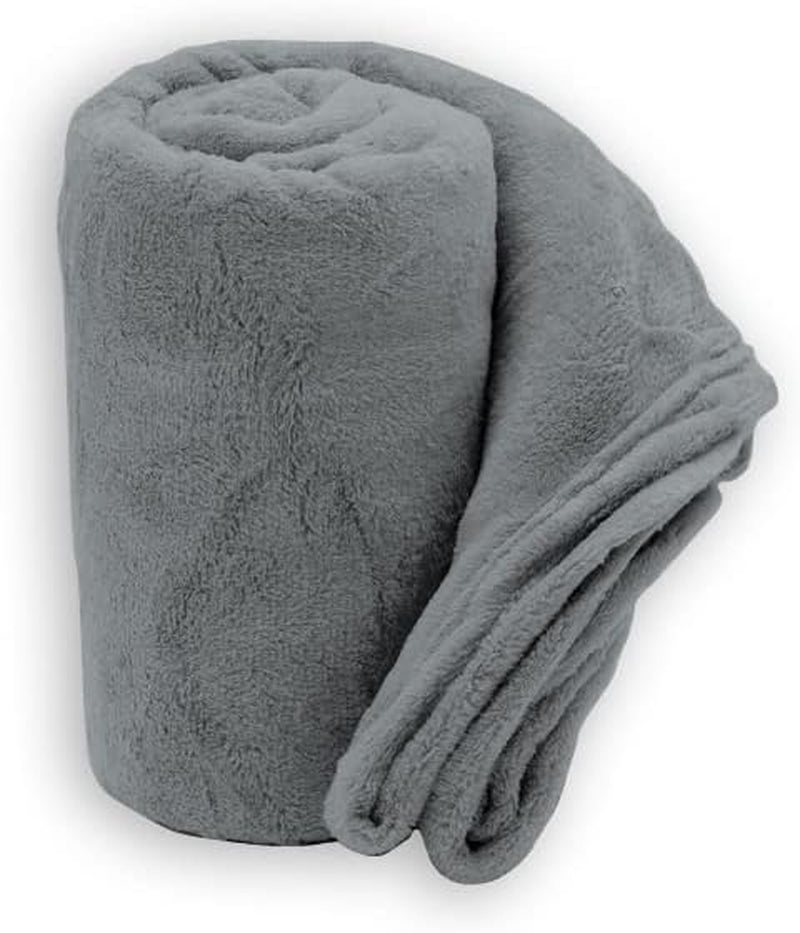 Couverture douce | Plaid | Toucher doux | 130 X 160 cm | Couettes et couettes Poudre Naty Shop Gris perle 130X160