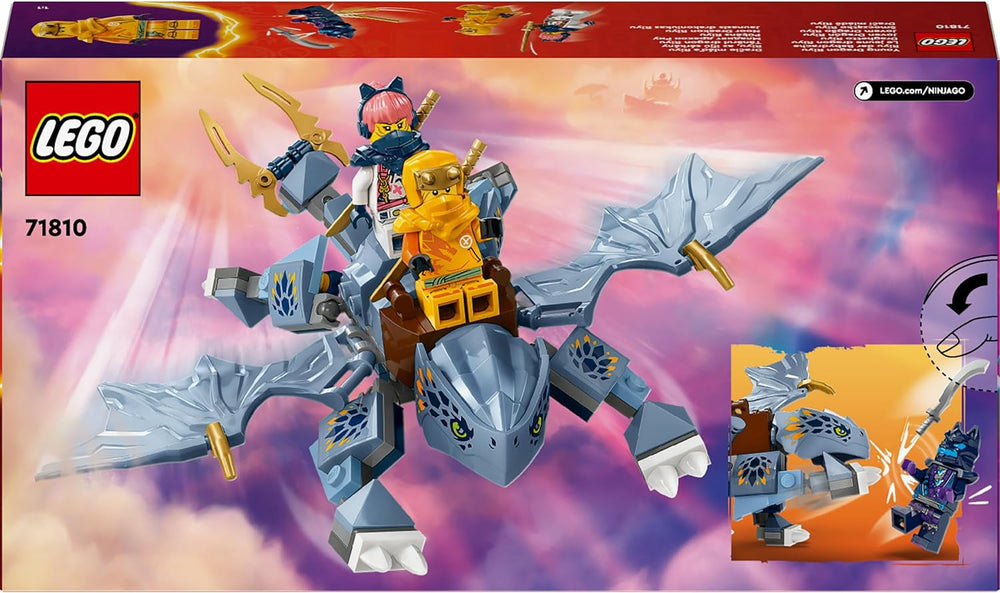 LEGO NINJAGO Riyu le bébé dragon jouet dragon avec 3 mini figurines jouet ninja à construire pour garçons et filles de 6 ans cadeau plein d'action pour les enfants 71810 ensembles de construction Besuche den LEGO-Store