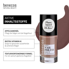 Oja vegană Benecos 20-Free Rock It - ojă pe bază de plante - uscare rapidă și de lungă durată - permeabilă la apă - îmbogățită cu biotină - 5ml