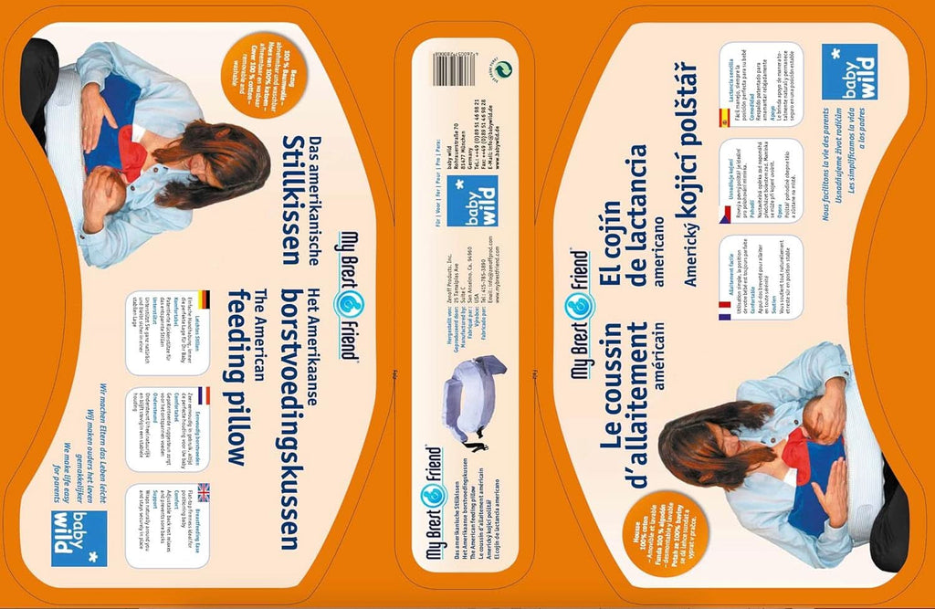 MY BREST FRIEND Baby Wild - Perna americană pentru alăptare, originală, ușor de întreținut Accesorii Hrana si Alaptare Bebe Naty Shop