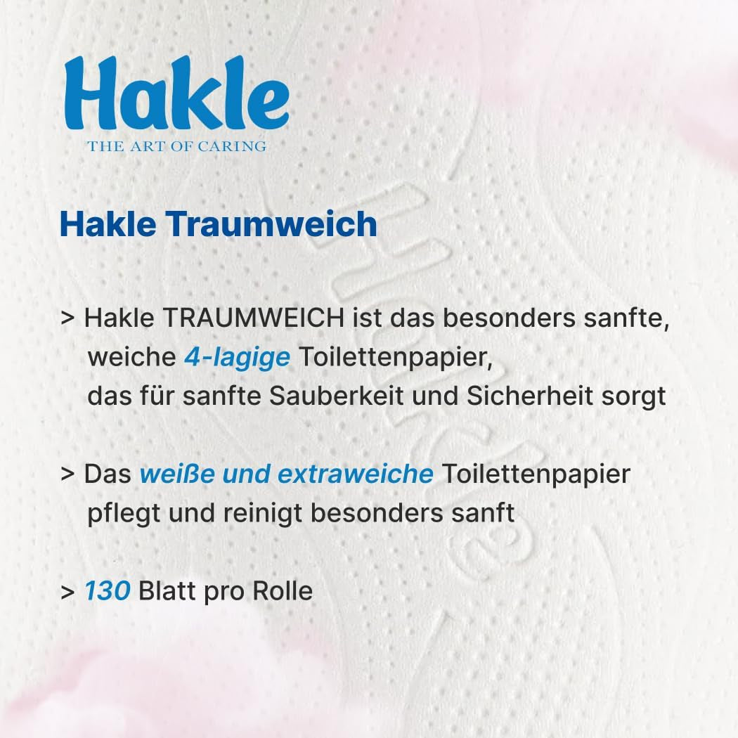 Hakle Traumweich Papier toilette – 16 rouleaux, nettoyage doux pour le bien-être (lot de 2)