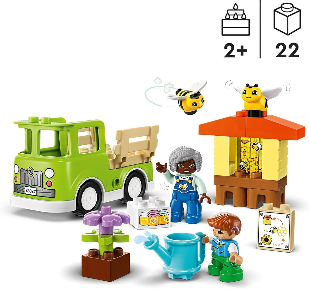 LEGO DUPLO Town L'apiculture et les ruches, jouet éducatif pour les tout-petits avec 2 figurines et un camion mobile, ensemble de construction et de reconstruction, jouet pour les tout-petits à partir de 2 ans 10419 Sets de construction Besuche den LEGO-Store