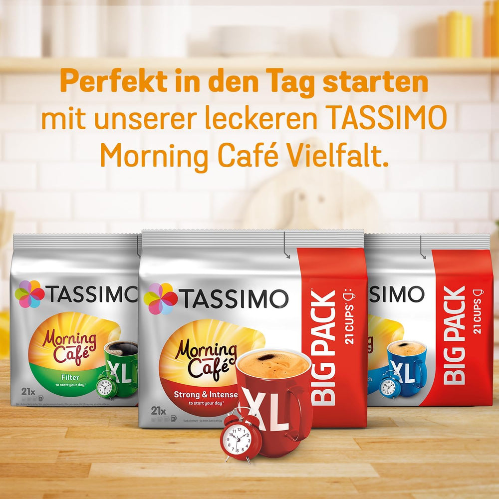 Tassimo Kapseln Moring Café XL Fort & Intense, Big Pack, 5 x 21 Pads, 105 Kaffeekapseln