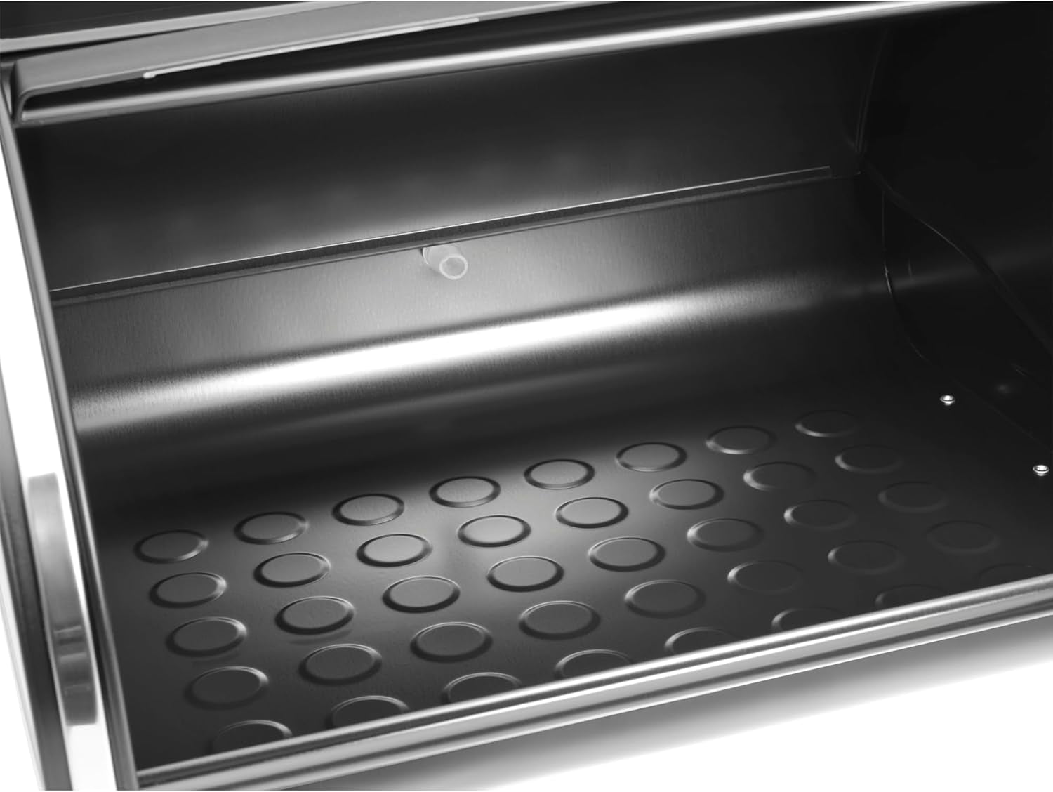 Boîte à pain Brabantia roll - Boîte de rangement compacte pour pain, bagels et petits pains avec couvercle plat, acier durable - taille moyenne - noir mat Boîtes de conservation alimentaire Naty Shop