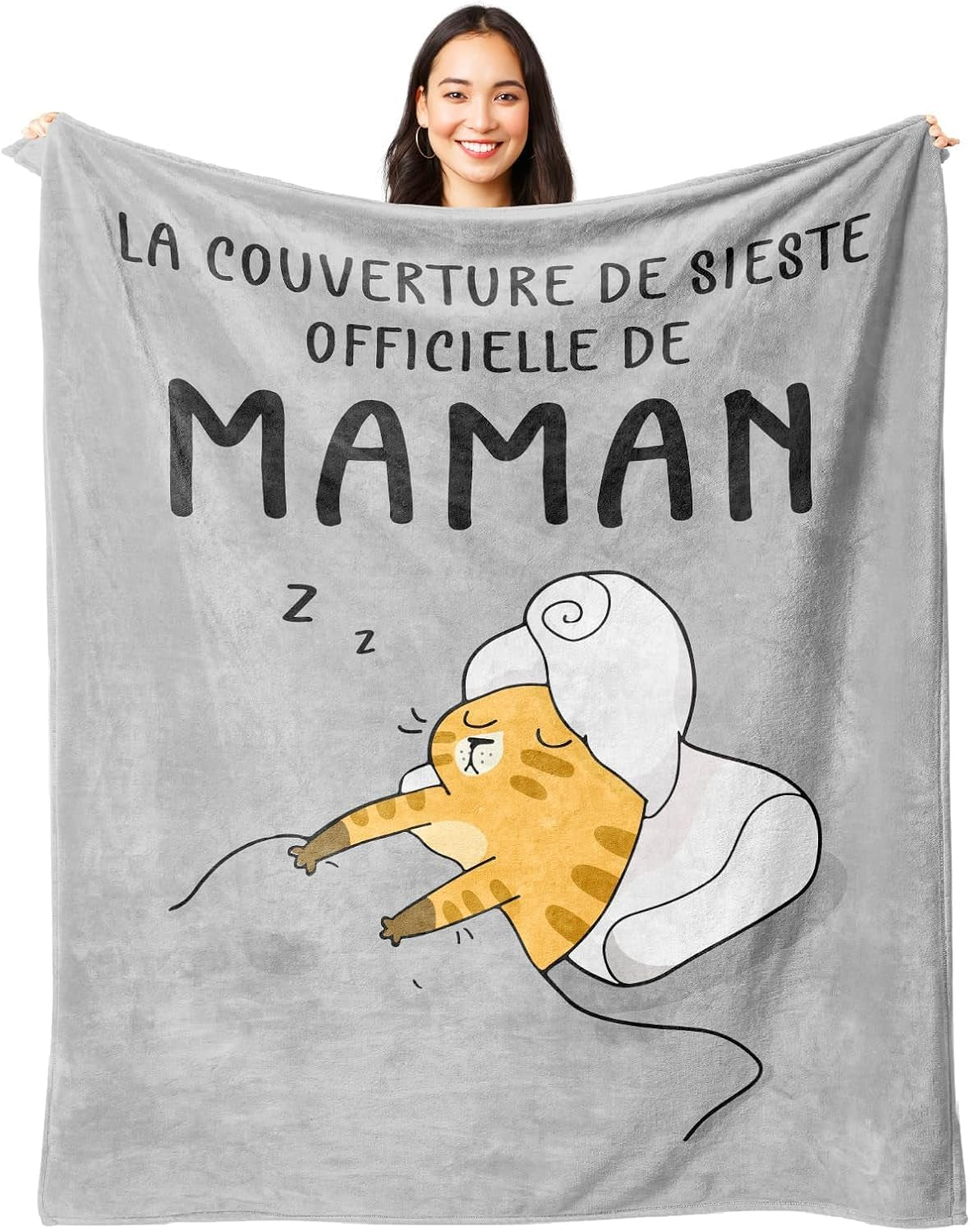 Couverture en flanelle Juratar pour papa - cadeau pour anniversaire, fête des pères et Noël - 152 X 130 cm Lits et couvertures Besuche den Juratar-Store Maman