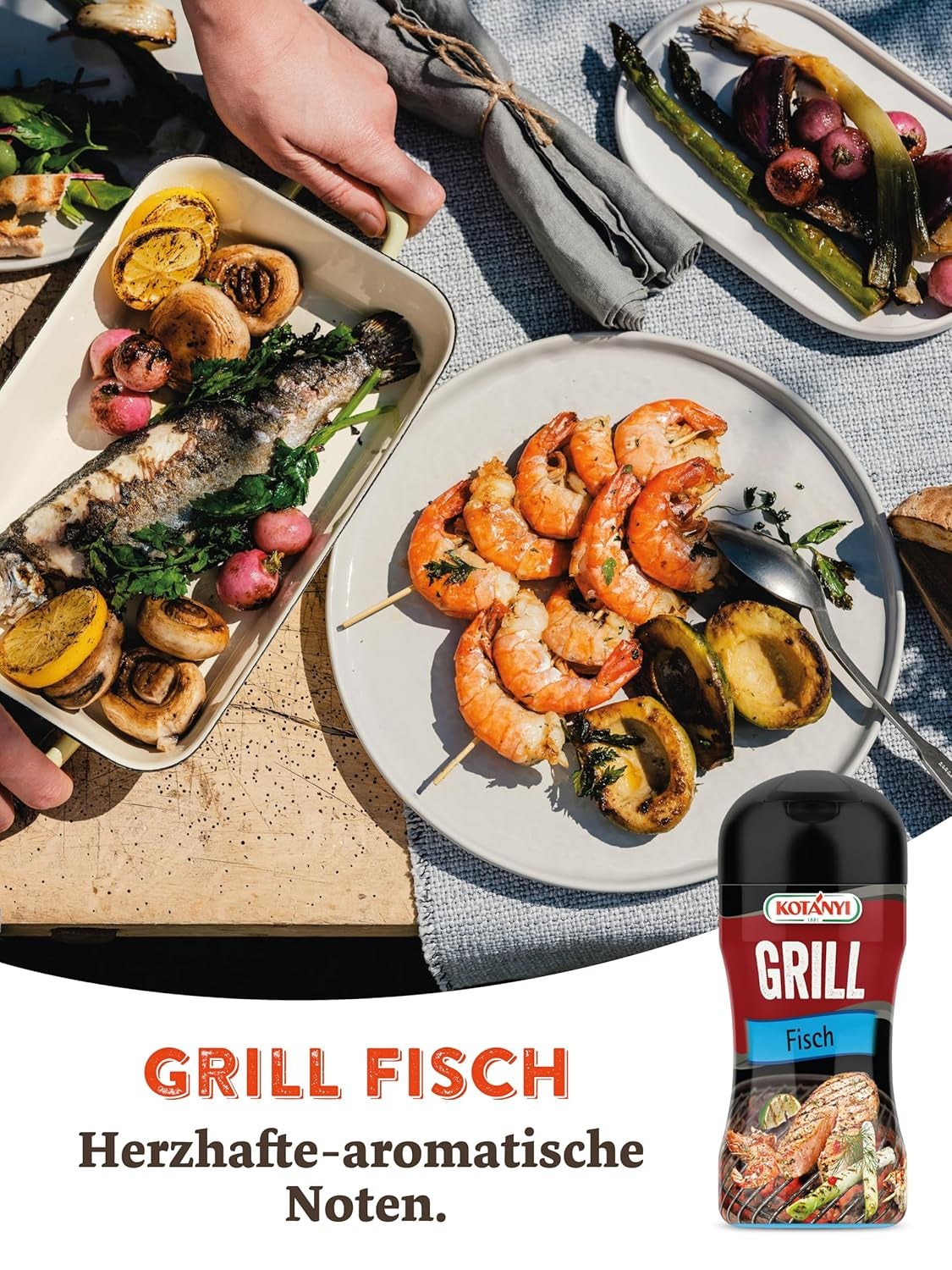 KOTÁNYI Grill Fisch Grillgewürz 80g - Gewürz für Fisch & Meeresfrüchte - Marinade für jede Fischart - Gewürzmischung zum Grillen - [Jetzt für die nächste Grillfeier bestellen!]