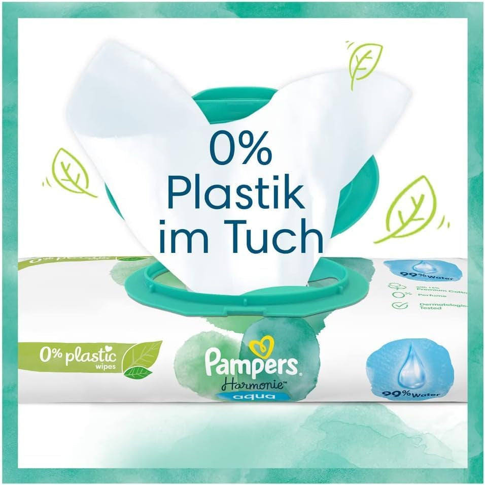 Ensemble de couches Harmonie Baby taille 2 (4-8 kg, 240 pièces) BOITE MENSUELle et Harmonie Aqua Baby Wet Wipes Box 720 Wipes (15 x 48), Baby Essentials