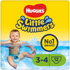 Couches de bain Huggies Little Swimmers, taille 3-4, paquet de 12, 7-15 kg