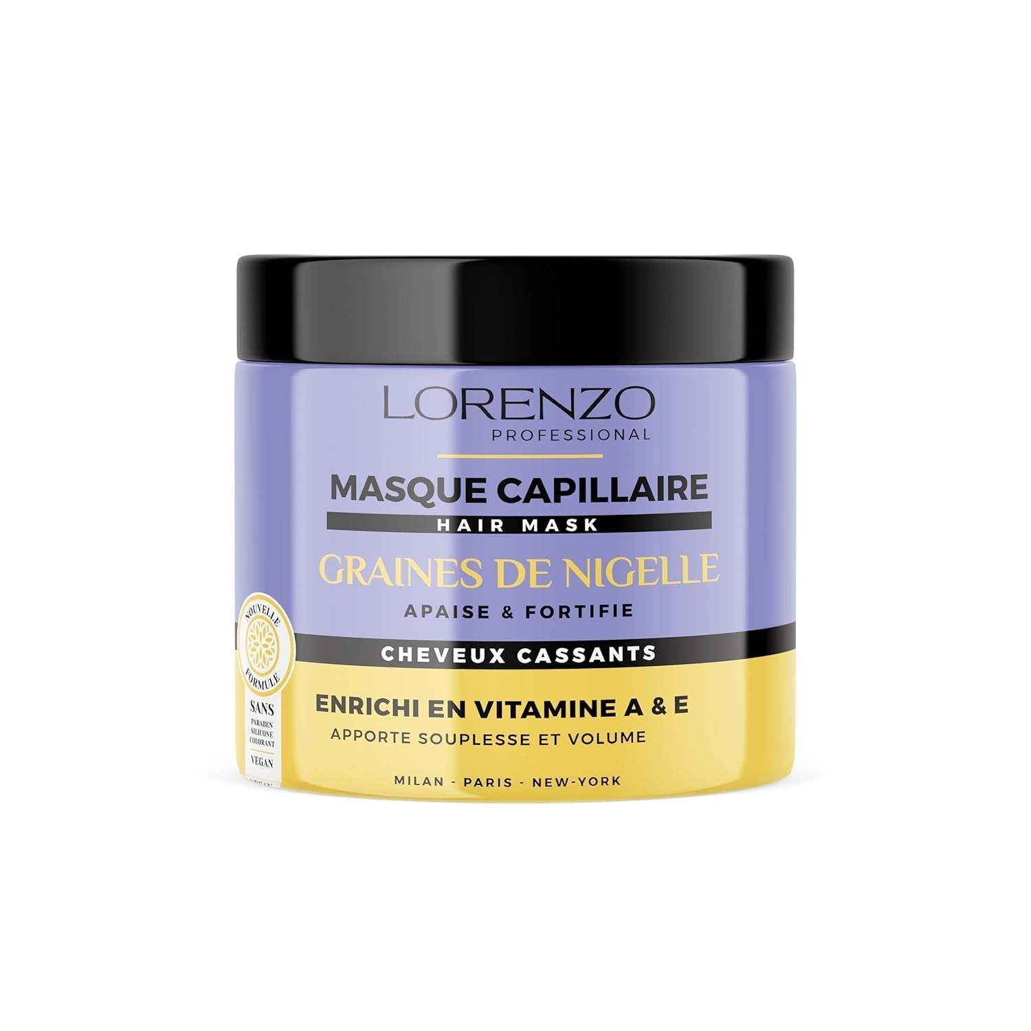 Masque capillaire à l'ail noir (cheveux cassants) 500 ml Naty Shop Masque capillaire Huile de graines de cumin noir