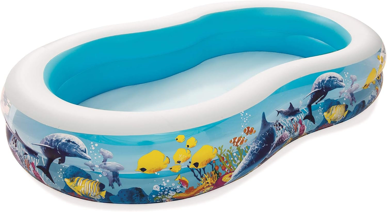 Piscină Bestway Family Sea Ground, 262 x 157 x 46 cm, multicoloră