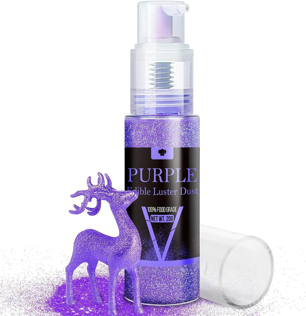 Ensemble de spray à paillettes comestibles – 20 g de poussière de paillettes irisées pour boissons, champagne, gâteaux – Colorant alimentaire métallique comestible pour cocktails, vin, liqueur, pâtisserie, gâteaux