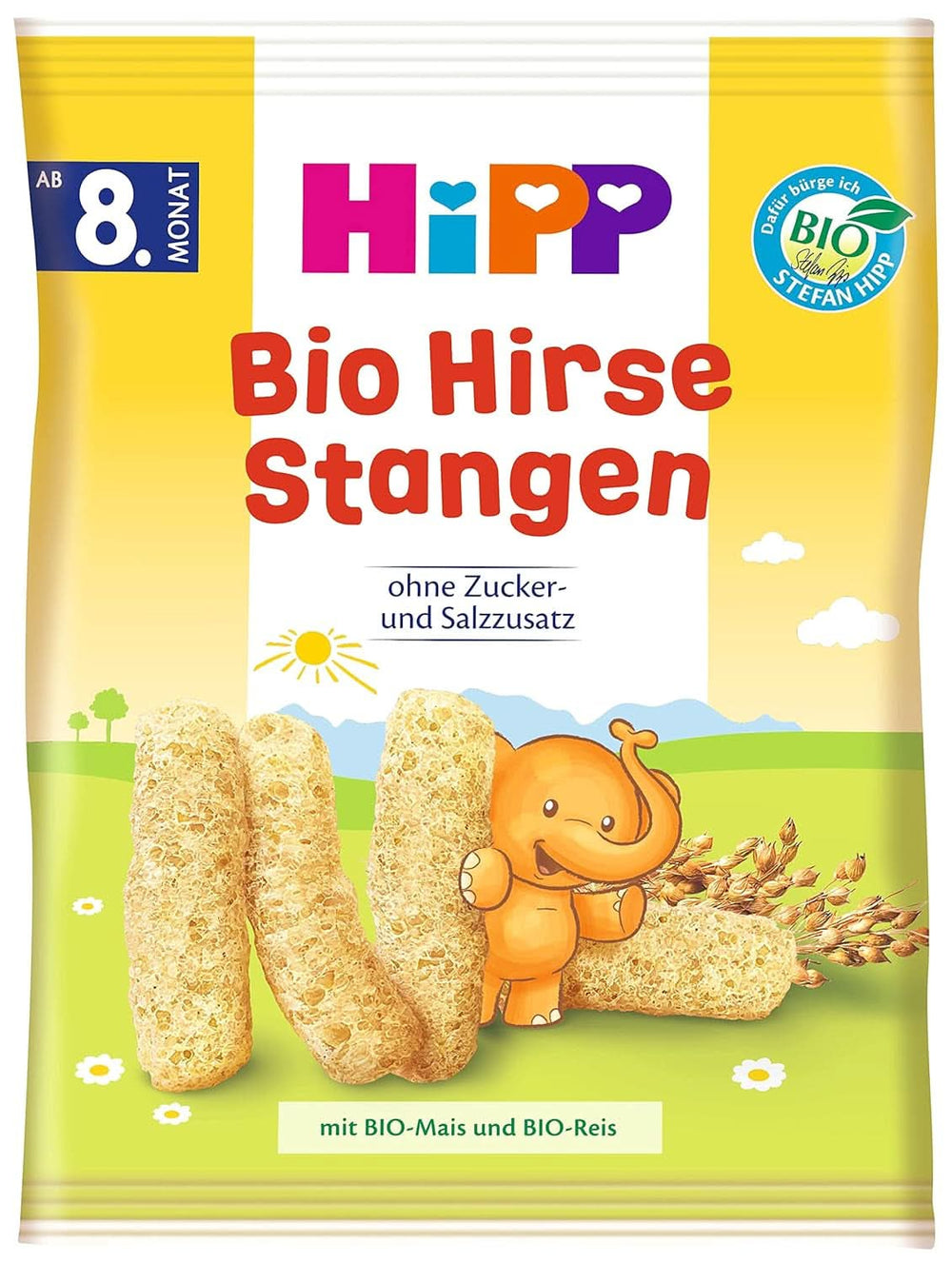 Snacks bio Barres de millet Hipp, paquet de 7 (7 x 30g) Mère et Enfant Naty Shop 7 x 30 grammes Bâtonnets de millet