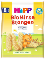 Snacks bio Barres de millet Hipp, paquet de 7 (7 x 30g) Mère et Enfant Naty Shop 7 x 30 grammes Bâtonnets de millet