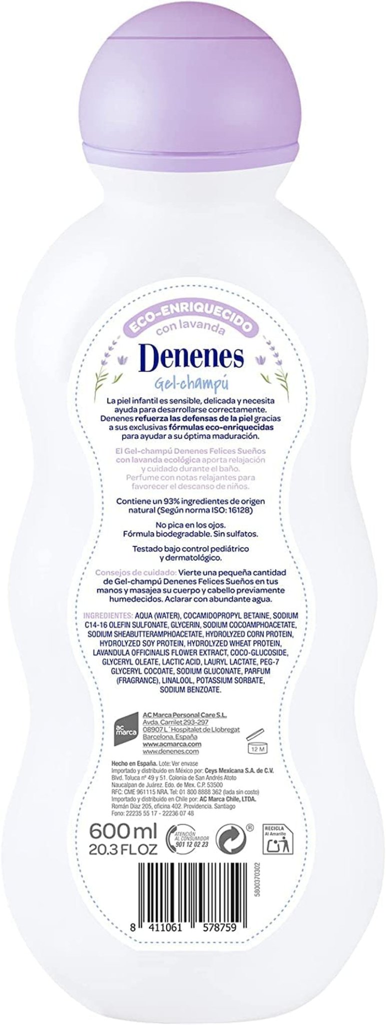 Felices Sueños Gel & Shampooing 500 Ml Enfants - Bain et Soin Naty Shop