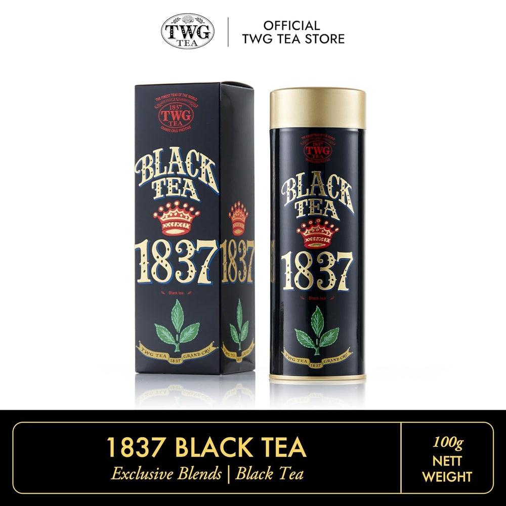 TWG Tea | 1837 Black Tea | Ceai negru | Fructe și flori | Cutie Haute Couture, 100 g | Set cadou