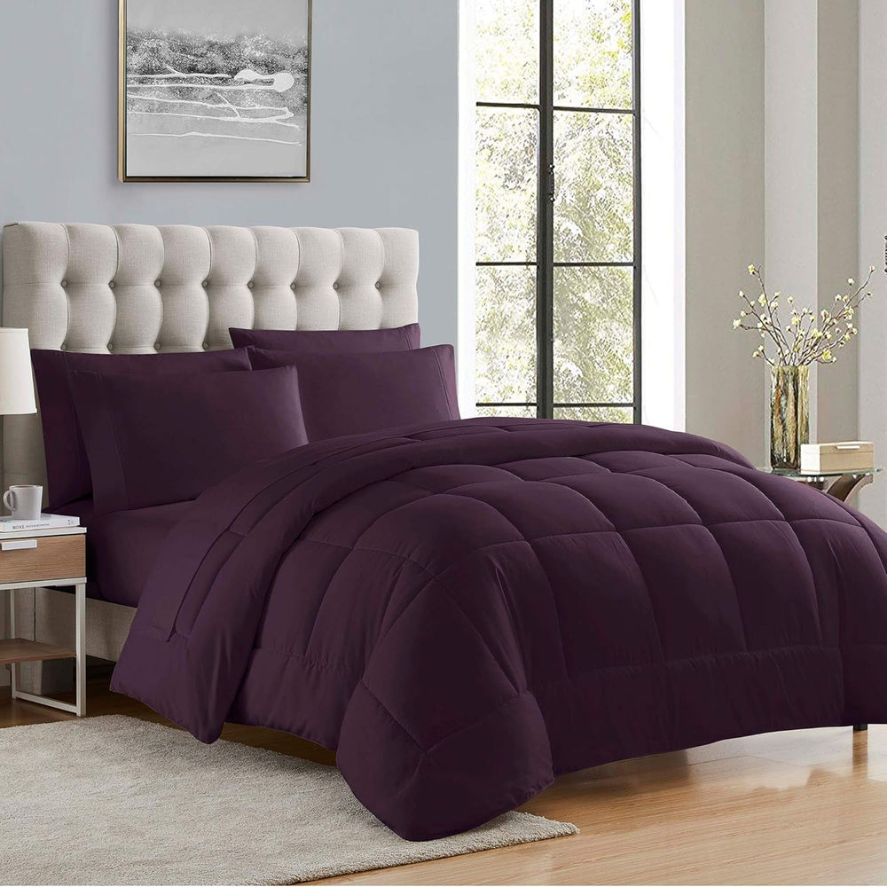Sweet Home Collection Plapumă alternativă pentru toate anotimpurile, Căldură, Lux, Pluș, Loft, Microfibre, Umplutură, Lenjerie de pat, Full, Roșu deschis King Plapumi si pilote Naty Shop Violet Rege