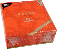 Papstar, 50 de șervețele "ROYAL Collection" 1/4 pliere 40 Cm X 40 Cm Nectarine "Bubbles", #86494