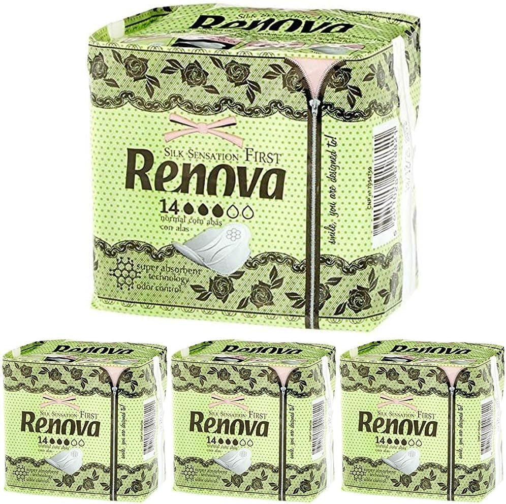 Rénovez les premières compresses normales avec des ailes | 14 comprimés | Ultra fin et super absorbant.