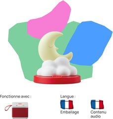 Figurine sonore - Contes du soir - Contes de fées et histoires sonores - Jouet, contenu éducatif, enfants 3 - 5 ans, version française Jucarii Bebe Naty Shop