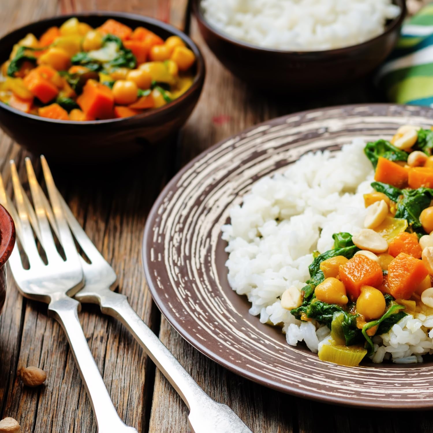 ASHOKA - Curry instantané aux épinards, pommes de terre et riz - (1 x 250 g)