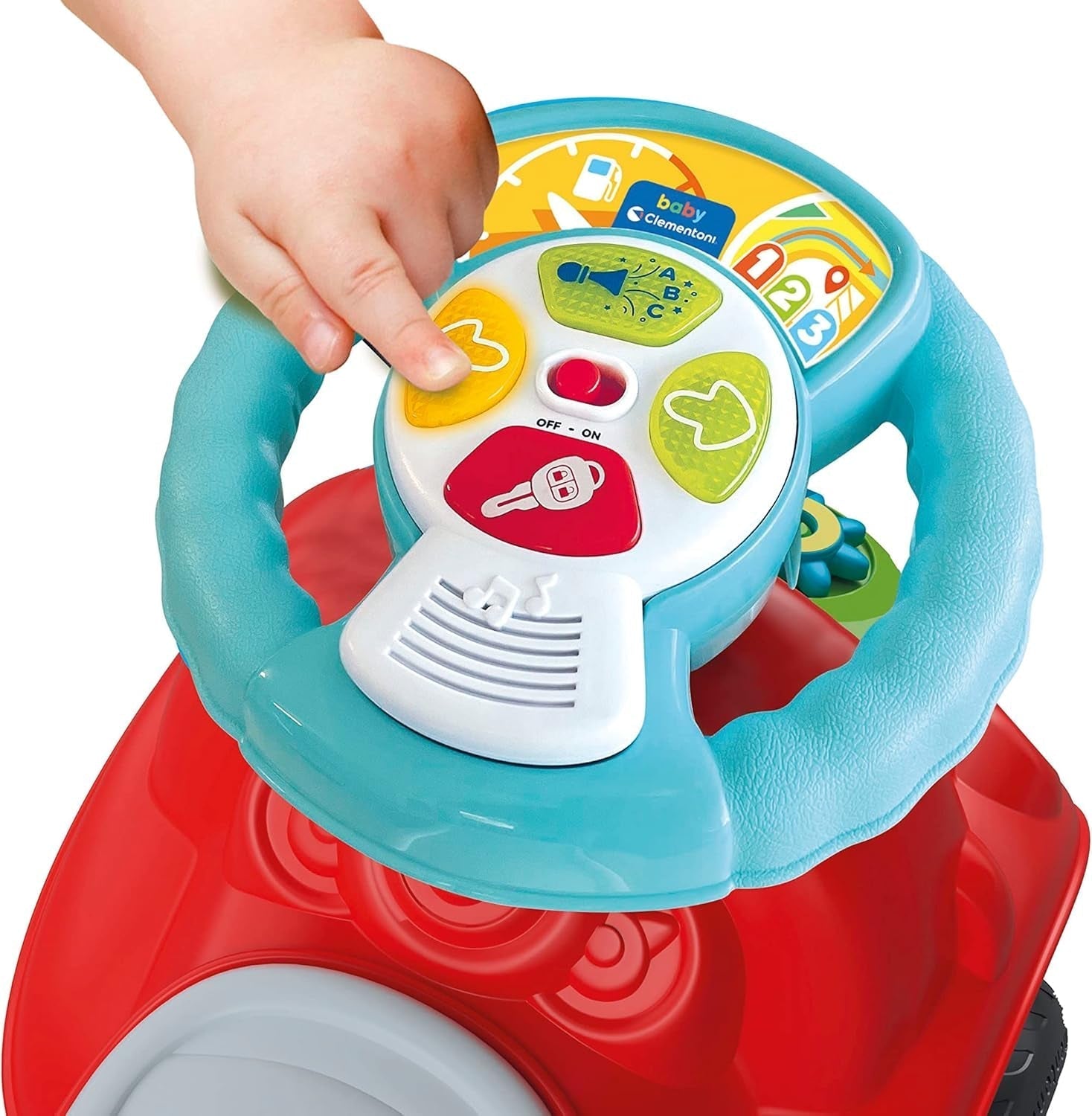 Clementoni - 17747 - Nicolò Go Go 3 en 1 - Voiture équestre, enceinte électronique d'apprentissage, premiers pas, lumières et sons, jeu pour les 1 an - Made in Italy Bebe Toys Naty Shop