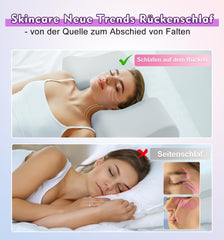 Oreiller anti-rides Hydomi Oreiller de beauté anti-âge 2 en 1 Oreiller orthopédique de soutien du cou Douleurs au cou et aux épaules Oreiller en mousse à mémoire de forme pour garder la tête droite Oreillers orthopédiques cervicaux Naty Shop