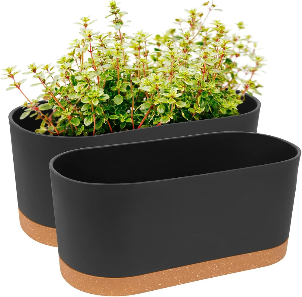 Lot de 2 pots de fleurs de 12,7 cm, pots de fleurs d'intérieur avec trous de drainage et base amovible, soucoupes décoratives modernes pour jardinières d'extérieur (blanc 12,7 cm)