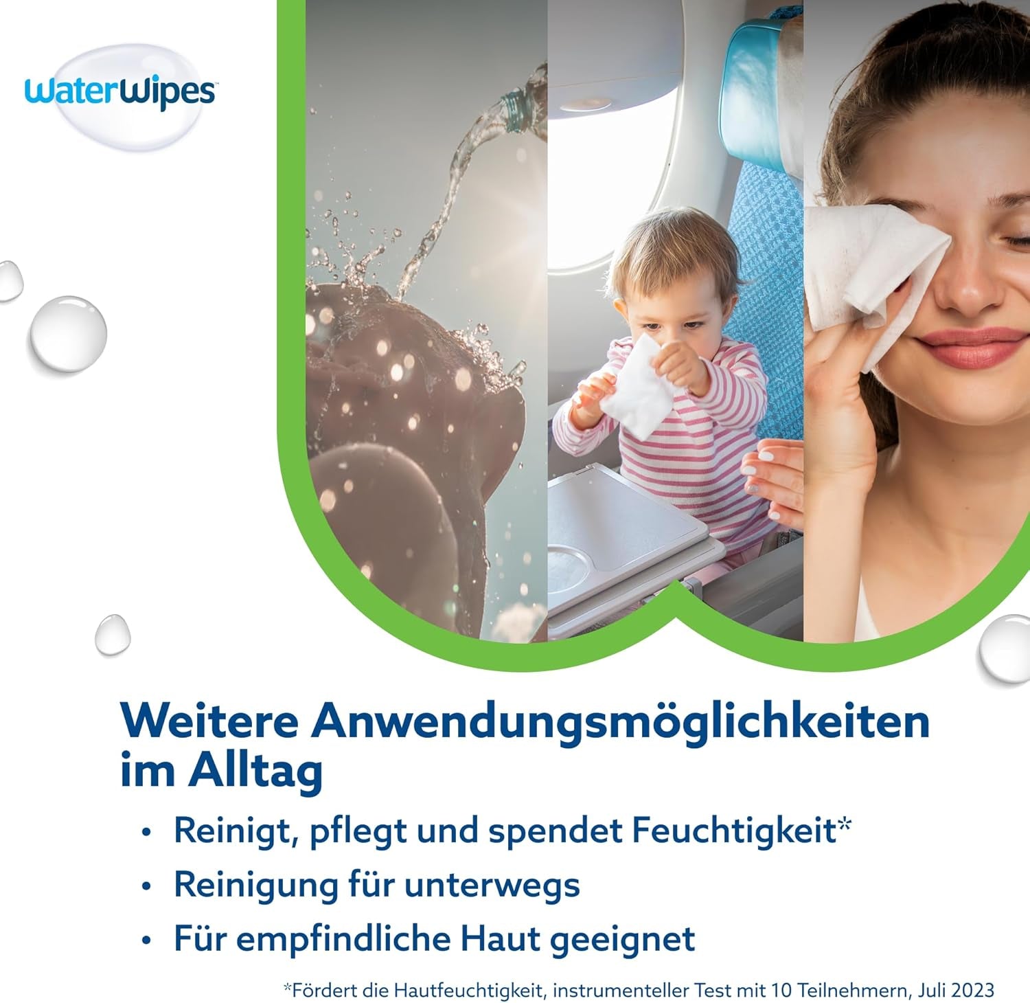 Lingettes humides WaterWipes Sensitive+ Hydrating Boost, lingettes hydratantes, 720 unités (paquet de 12), 3 en 1 propres, soignent, hydratent, 99 % d'eau d'aloe vera, lingettes pour bébé non parfumées