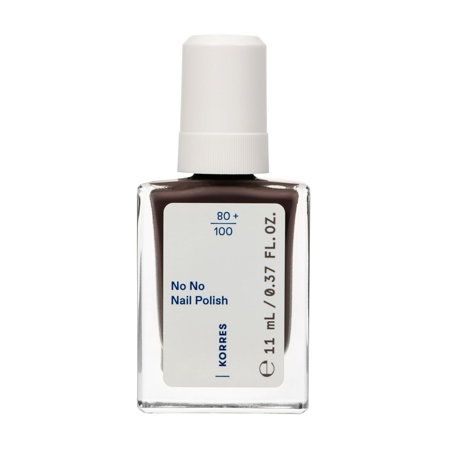 KORRES Base de vernis à ongles No No - Base 10 % végétalienne sans démoulage, pour une couleur longue tenue et résistante aux éclats, 11 ml - Ongles naturellement manucurés, sans substances nocives