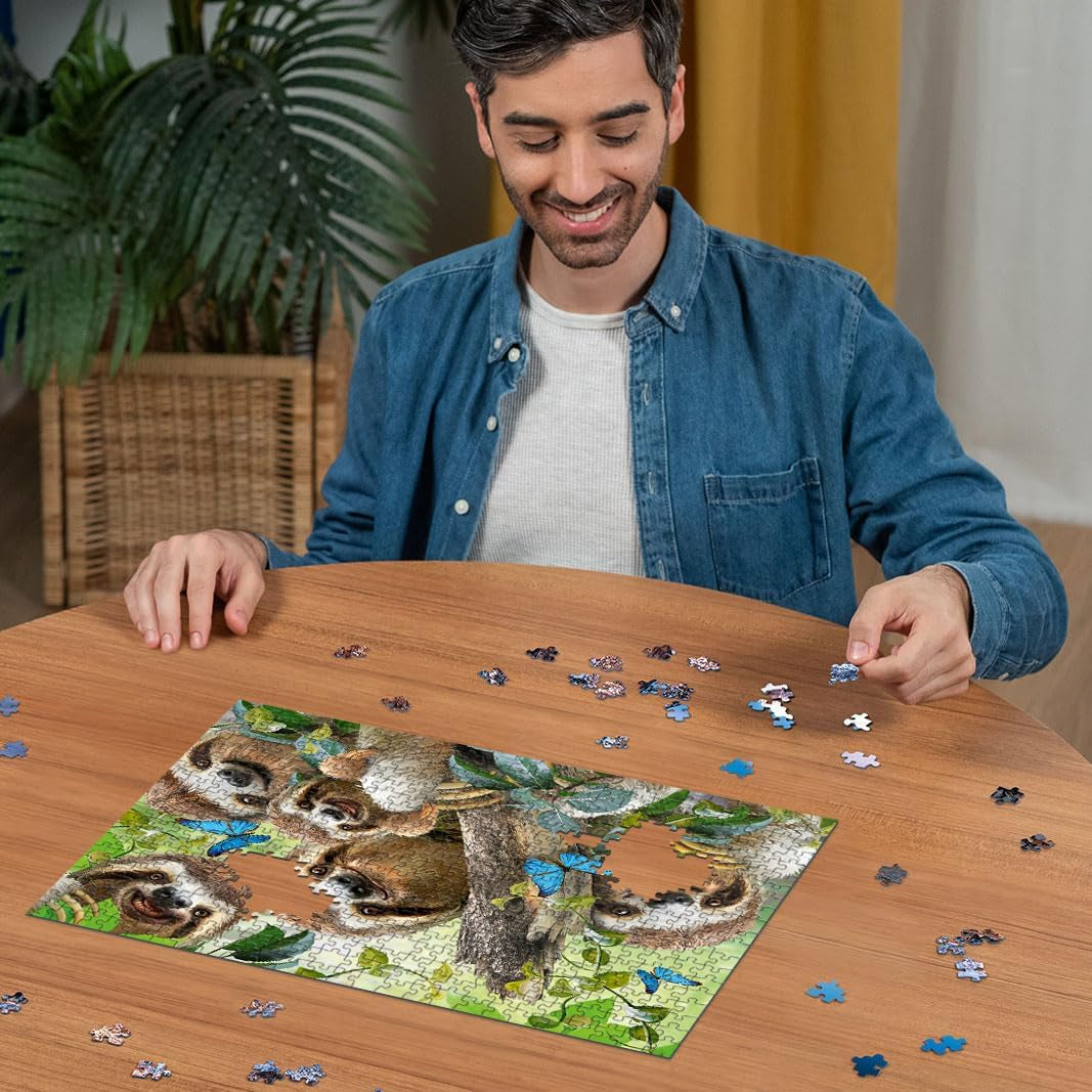 Ravensburger Puzzle 12000203 - Sloth Selfie - puzzle 500 pièces pour adultes et enfants de plus de 10 ans, puzzle avec motif animal Puzzle Naty Shop