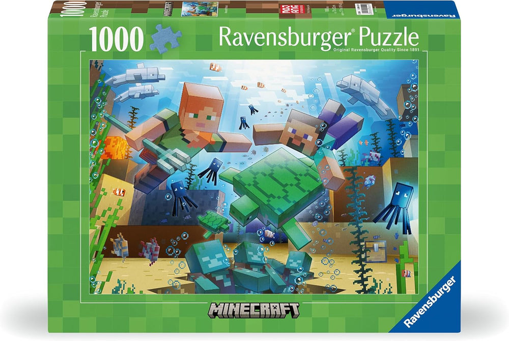 Ravensburger Puzzle 12000421 - Minecraft Mosaic - Puzzle Minecraft 1000 pièces pour adultes et enfants de plus de 14 ans Puzzle Naty Shop