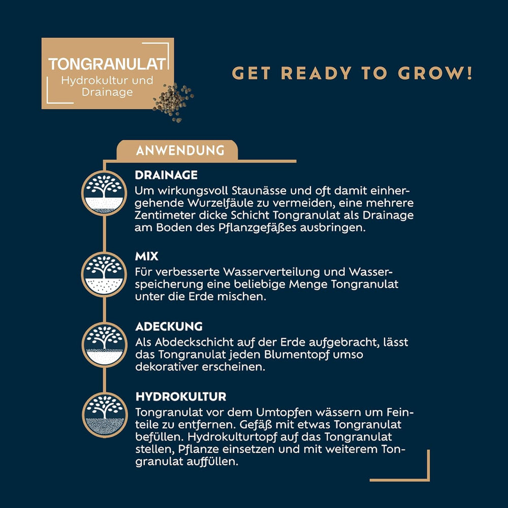 Westland Clay Granules, 5 L - Granules pour plantes idéales pour la culture hydroponique, substrat drainant sans additifs chimiques, pour usage intérieur et extérieur