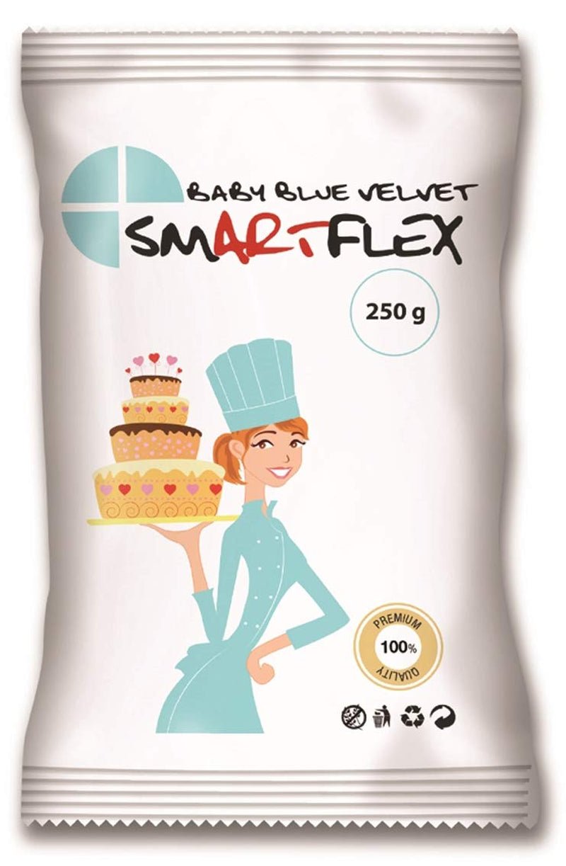 Fondant Baby Blue Velvet, 250 g pâte à sucre Naty Shop Default Title