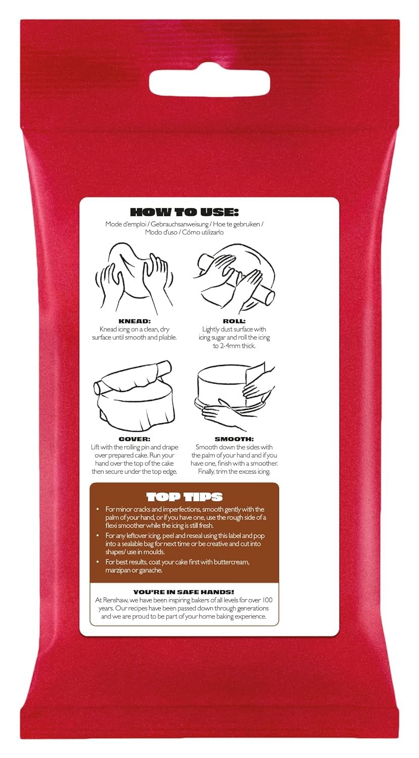 Fondant marron foncé 250 g - Prêt à tartiner, parfait pour le glaçage et la décoration de gâteaux, cupcakes et biscuits - marron foncé - 250 g Pâte à Sucre Naty Shop