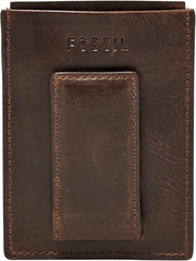 Fossil Bărbat Derrick piele RFID Blocare Magnetic Card Case Walletderrick Wallet Portofel Barbati Naty Shop