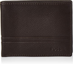 Fossil bărbați Wilder Flip Id Bifold călătorie accesorii Bi-Fold Wallet Portofel Barbati Naty Shop Wild maro închis O mărime se potrivește tuturor