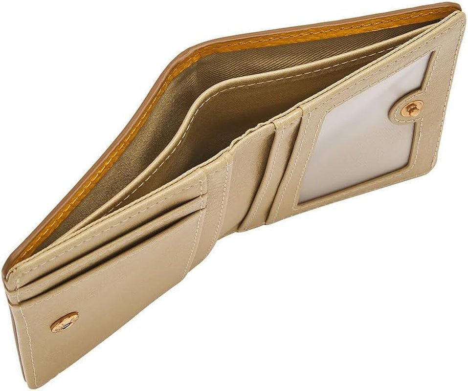 Fossil Ladies Logan Yellow Leather Bifold Wallet, SL7829763 Portofel Femei Naty Shop